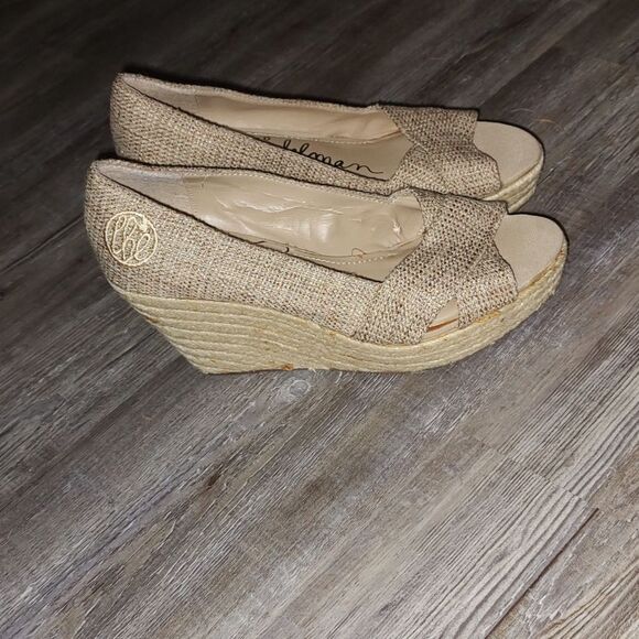 Libby Edelman Val Espadrille Open Toe Platform Wedge Size 8 - Picture 5 of 11